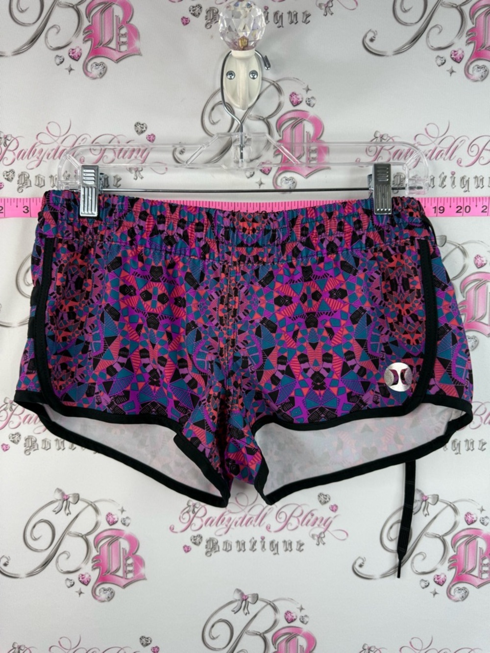 Hurley shorts swimming pool Magenta, Purple & Teal Geometric Athletic Shorts